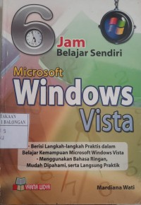 6 Jam Belajar Sendiri Microsoft Windows Vista